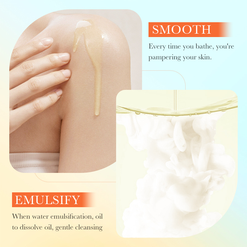 Cross-border wholesale of SADOER Vitamin C Whitening Bath Oil and Deep Cleansing body bath liquid Specification drawing