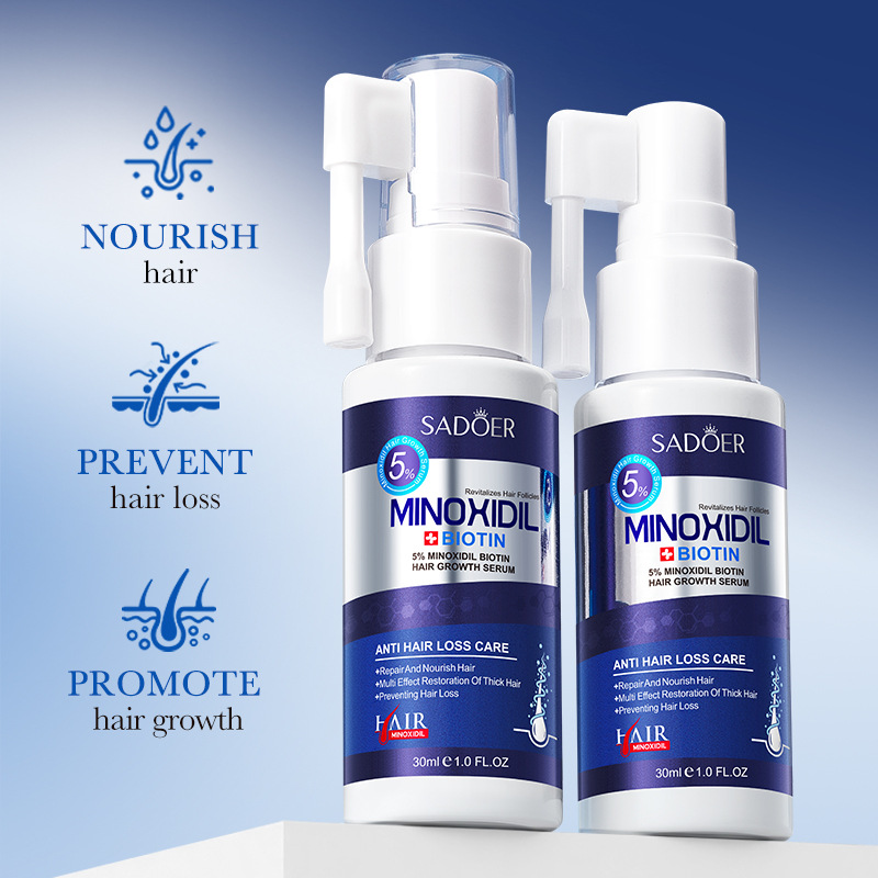 Cross-border wholesale of SADoer 5% Minoxidil Biotin Hair Growth Essence Conditioner in English details Picture