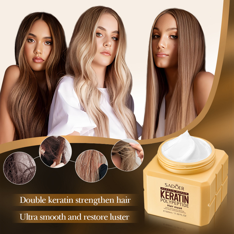 Full English SADOER keratin Peptide Softening and Repairing Hair Mask, Smooth and fluffy Hair Conditioner cross-border export wholesale Item Picture