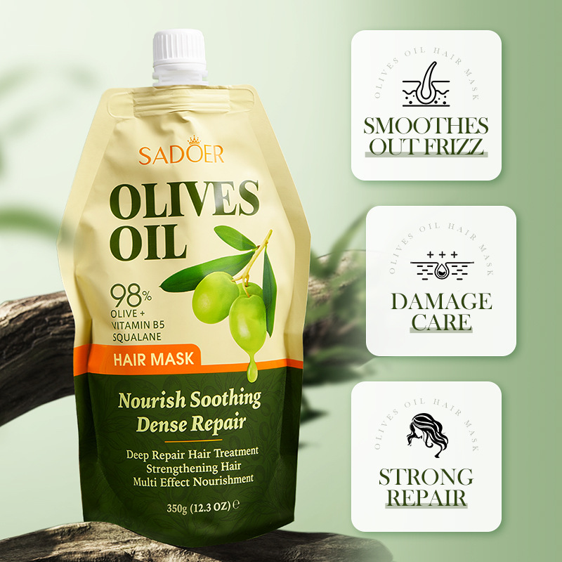 Full English SADOER olive oil Repair, Softening and Nourishing Hair Mask, Moisturizing Hair conditioner cross-border export wholesale Specification drawing