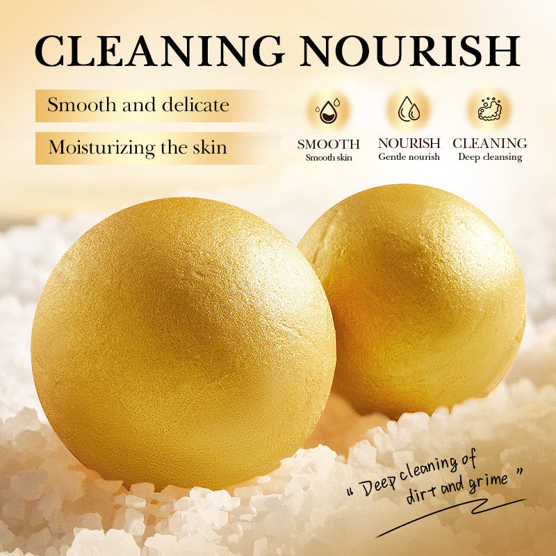 All-english SADOER Golden Bath Salt Balls 100g(sinking balls) for body cleaning, cross-border export wholesale details Picture