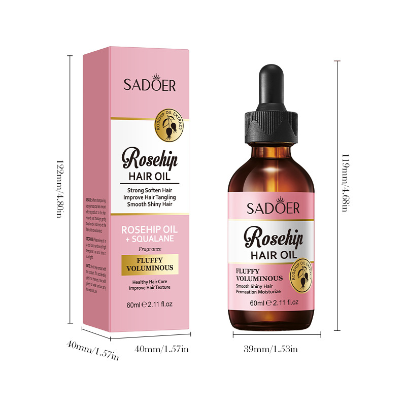 Cross-border export wholesale of SADOER rosehip oil Voluminous and lustrous Hair Essential Oil and moisturizing Hair conditioner Item Picture