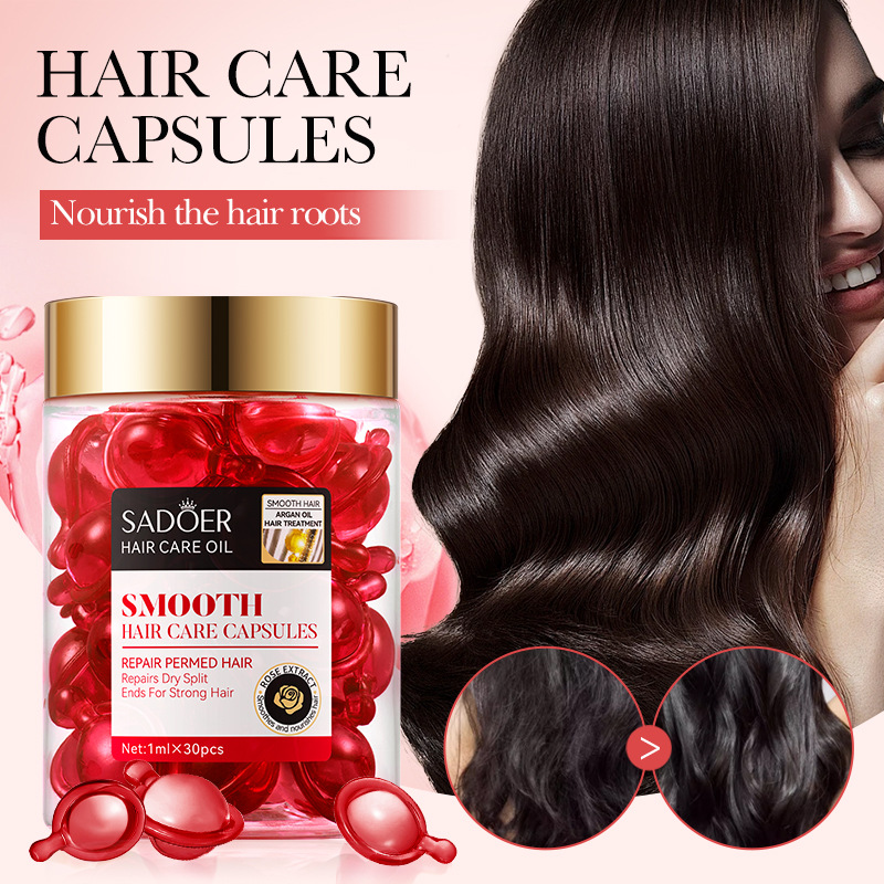 SADOER Argan Oil Hair Care Capsules for dry, yellow and frizzy hair, cross-border export wholesale Application Scenario