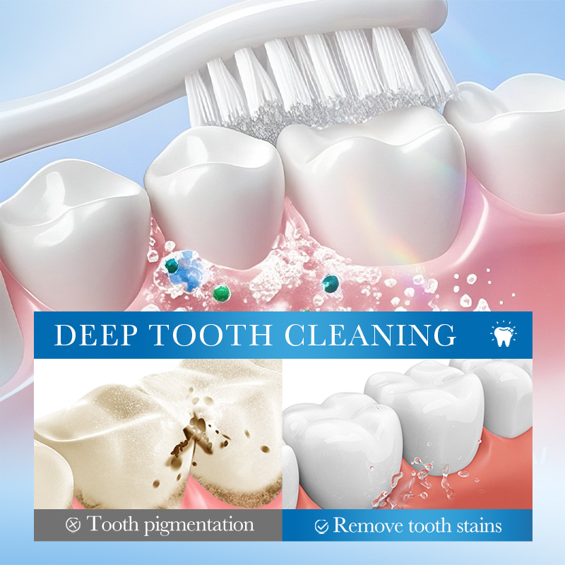 All-english BIOAOUA Rice puree Whitening Toothpaste, deep cleaning Teeth toothpaste, cross-border export wholesale Specification drawing