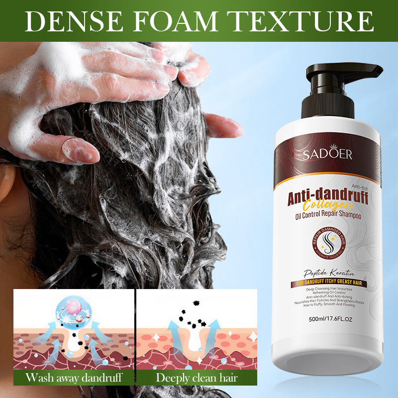 Cross-border wholesale of SADOER Collagen anti-dandruff, oil-control and Repairing Shampoo details Picture
