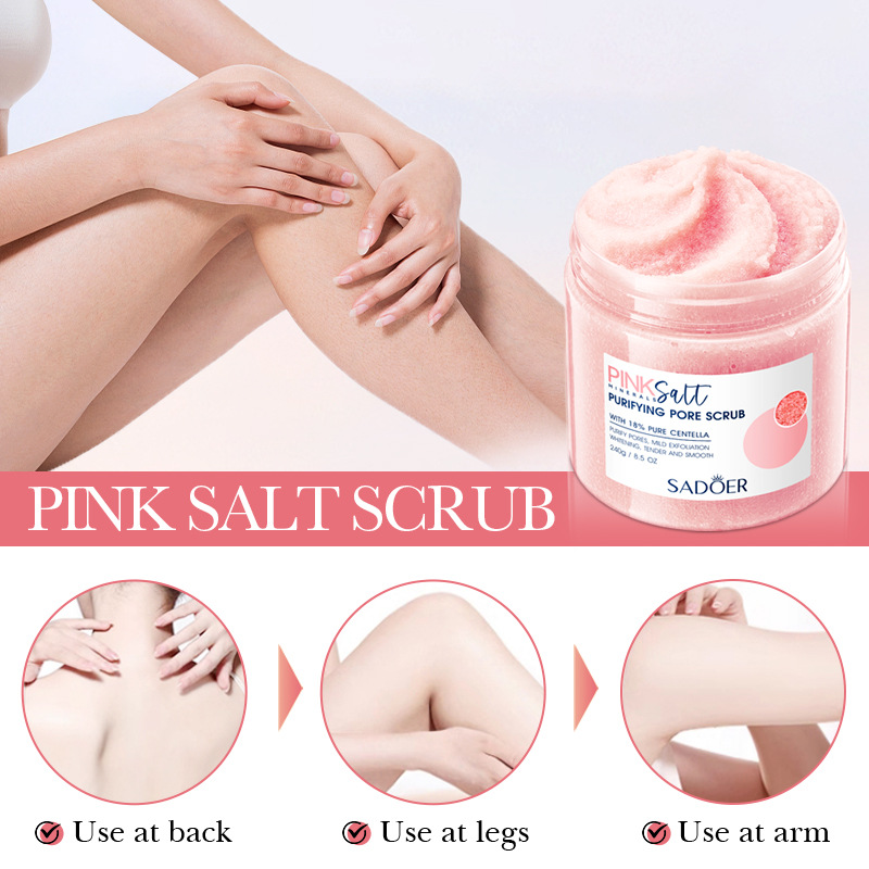 SADOER Himalayan Powder Salt Pore-purifying Scrub Body Scrub Cross-border export wholesale Application Scenario