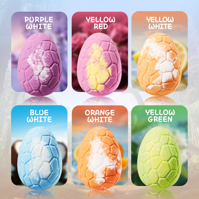 Full English SADOER Orange Dinosaur Egg Scented Bath Salt Balls (float balls) body bath salt balls cross-border export wholesale full figure