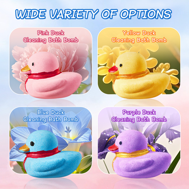 All-english SADOER cartoon blue duck cleaning bath salt balls (float balls) cross-border export wholesale of cleaning bath salt balls full figure
