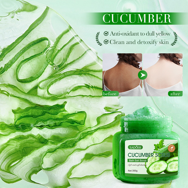 Full English SADOER Cucumber Exfoliating and cleansing Scrub, body cleansing scrub cross-border export wholesale details Picture