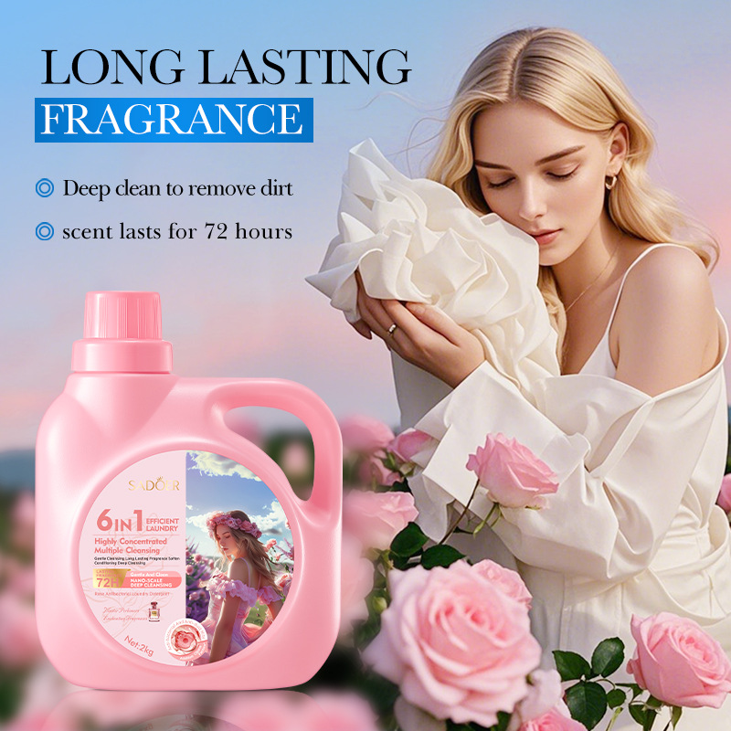 All-english SADOER rose scented antibacterial cleaning laundry detergent, cross-border export wholesale of cleaning laundry detergent details Picture