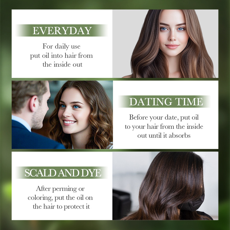 SADOER Ginseng and Polygonum multiflorum Nourishing and Softening Hair Essential Oil Nourishing and Silky hair Cross-border wholesale Application Scenario