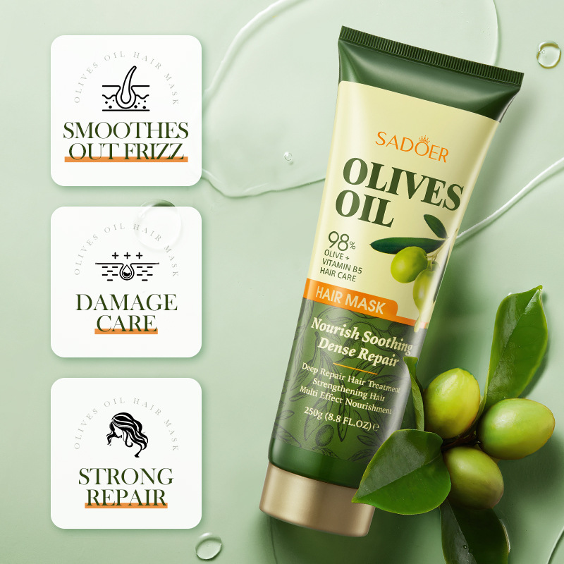 Cross-border export wholesale of all-English SADOER olive oil Repair, softening and nourishing Hair mask and hair quality conditioner details Picture