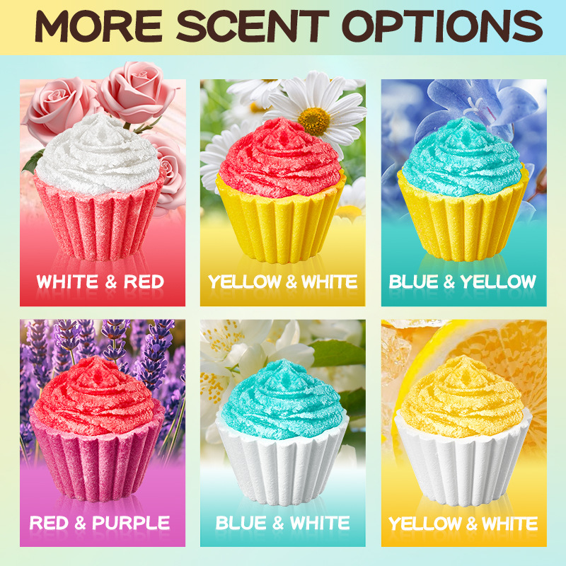 All-english SADOER ice cream bath salt balls for cleaning the body and taking a clean bath. Cross-border export wholesale of bath salt balls full figure