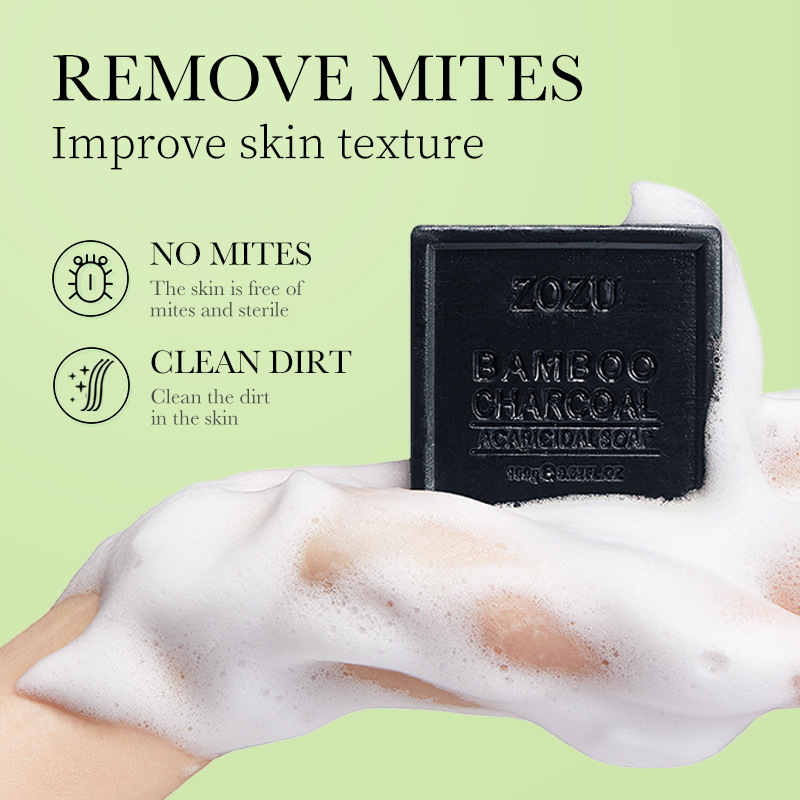 Cross-border wholesale of all-English ZOZU bamboo charcoal cleaning Soap (with foaming net) and handmade bath bamboo charcoal soap Application Scenario