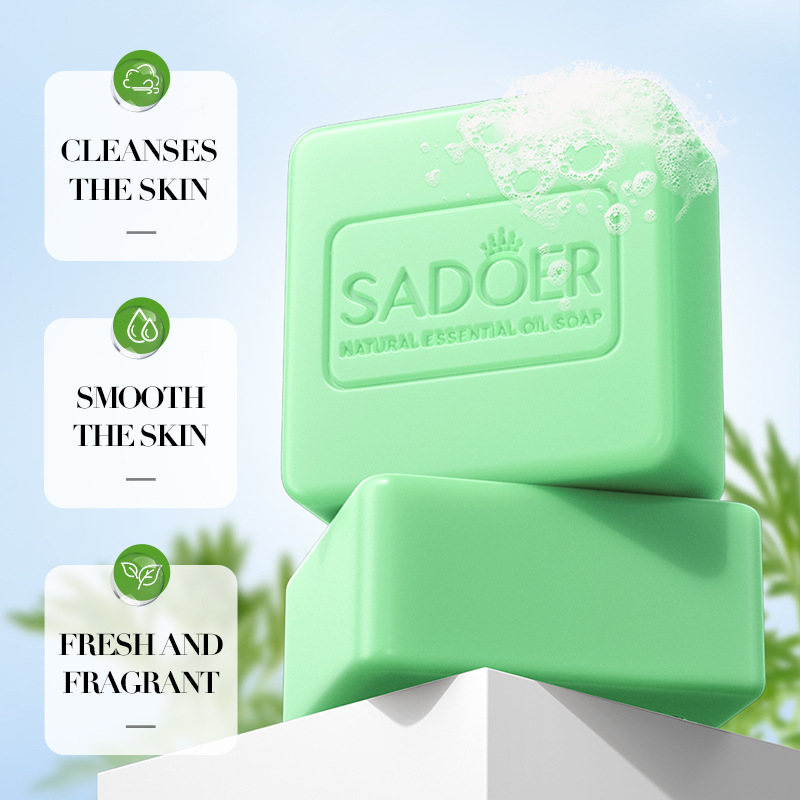 SADOER mugwort essential oil soap, handmade soap, universal soap for cleansing the body, cross-border export wholesale Specification drawing