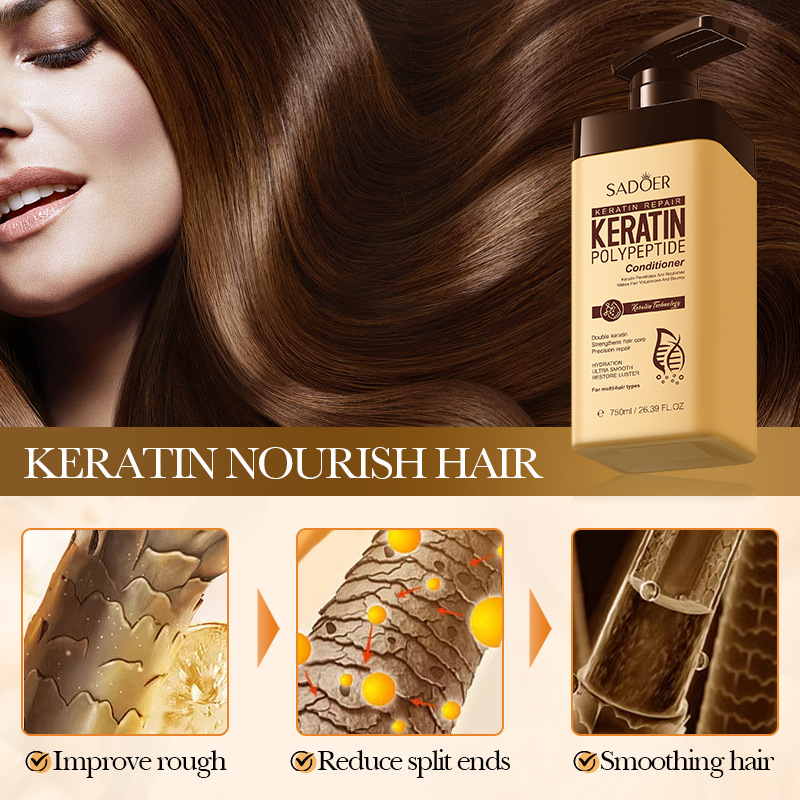 All-english SADOER keratin Peptide Softening Nourishing Hair Conditioner, Smooth Hair Conditioner cross-border export wholesale Application Scenario