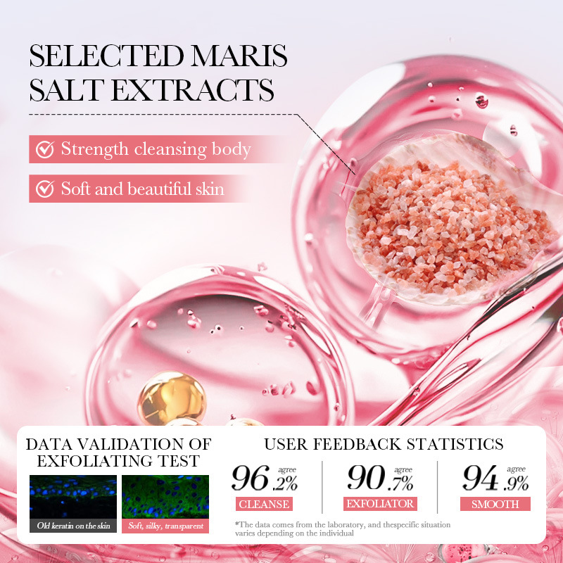 SADOER Himalayan Powder Salt Pore-purifying Scrub Body Scrub Cross-border export wholesale Specification drawing