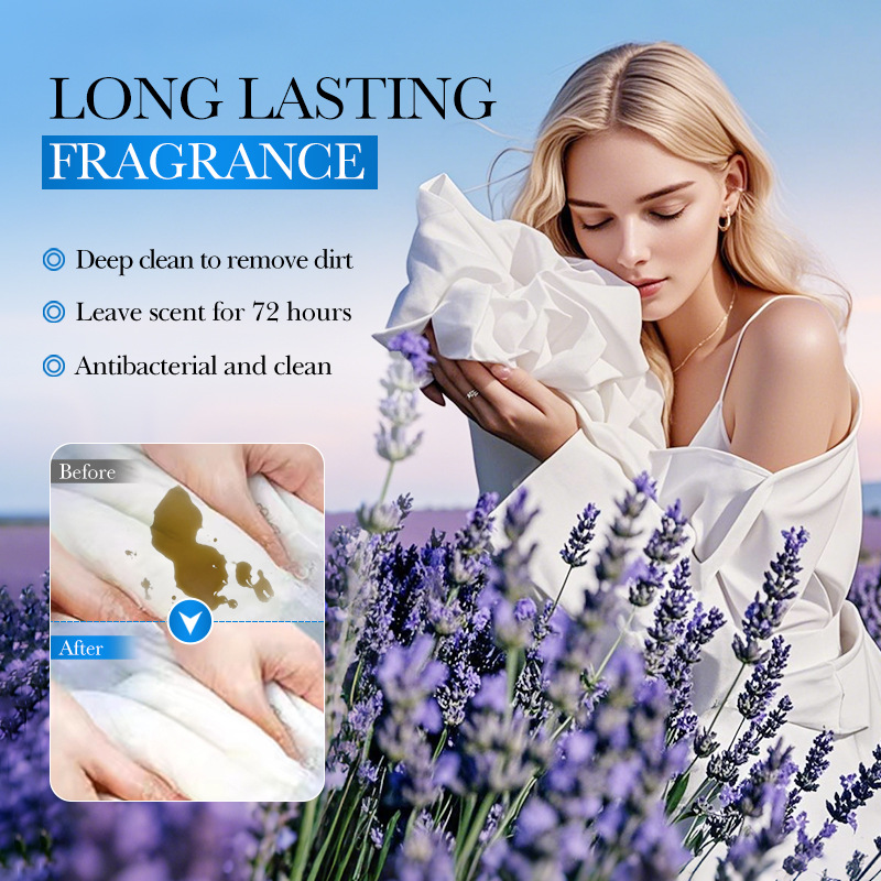 Cross-border export wholesale of 2KG of SADOER Lavender Scented Antibacterial Cleaning Laundry Detergent in full English details Picture