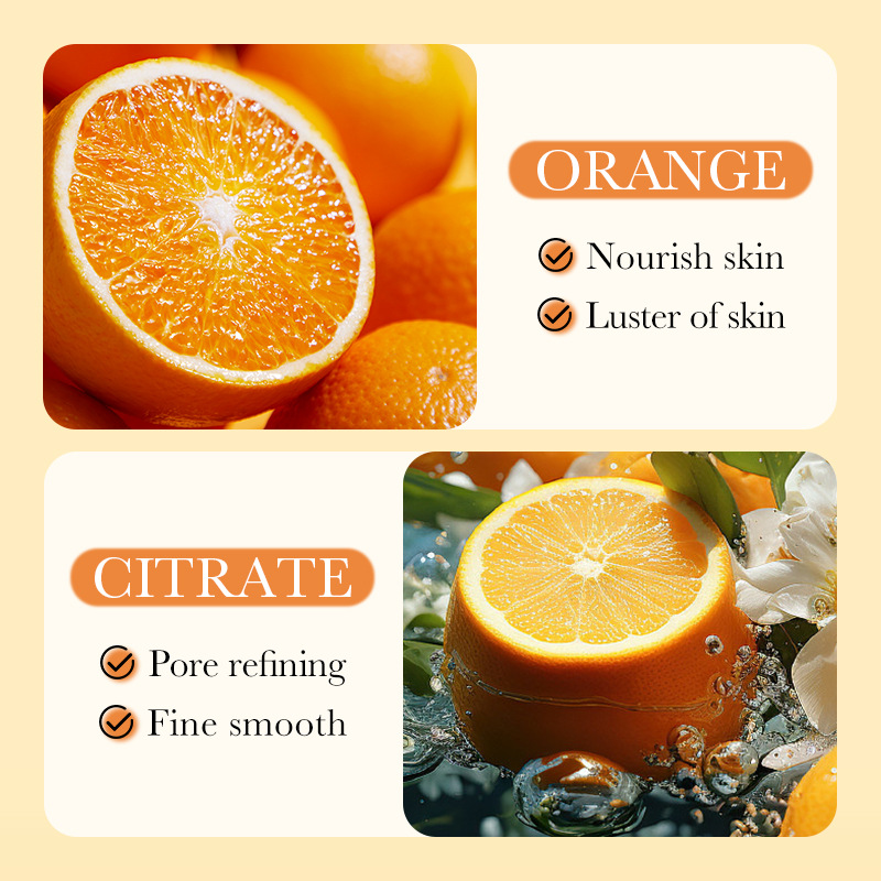 All-english SADOER orange Body Scrub Body Wash, cross-border export wholesale of cleansing body wash Specification drawing