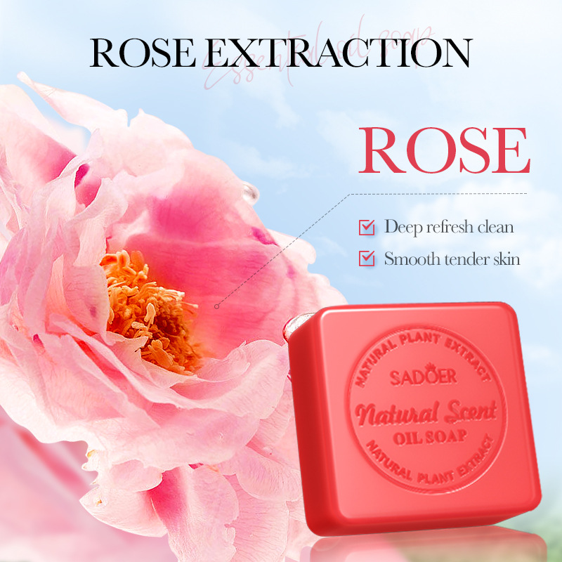 SADOER natural rose essential oil soap for cleansing the body, universal handmade soap, cross-border export wholesale Application Scenario
