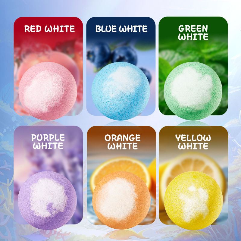 Full English SADOER Ocean 6-piece Set of scented bath salt Balls for body cleansing, cross-border export wholesale Item Picture