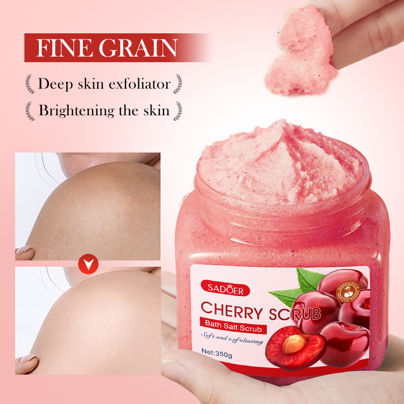 All-english SADOER Cherry Exfoliating and Cleansing Scrub for body cleansing, cross-border export wholesale Item Picture