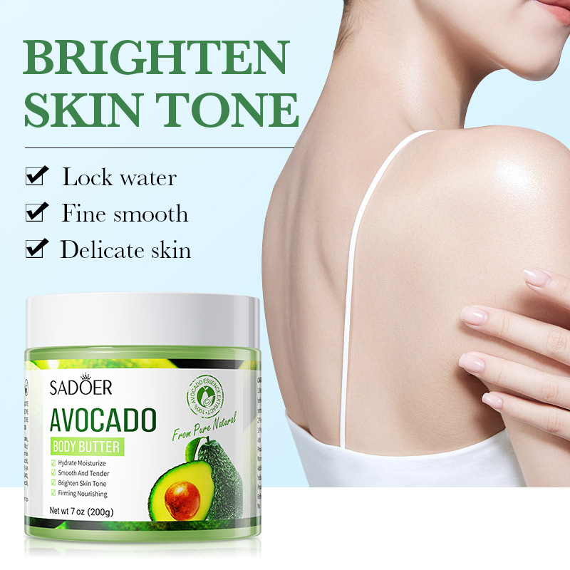 Cross-border wholesale of SADOER avocado Body Butter Moisturizing Body Lotion Series in English Application Scenario