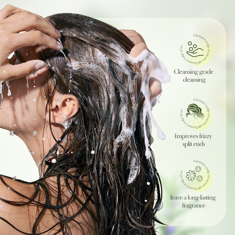 Cross-border wholesale of all-English SADOER Rosemary anti-dandruff, oil-control, fluffy and Smooth shampoo and cleansing lotion Application Scenario