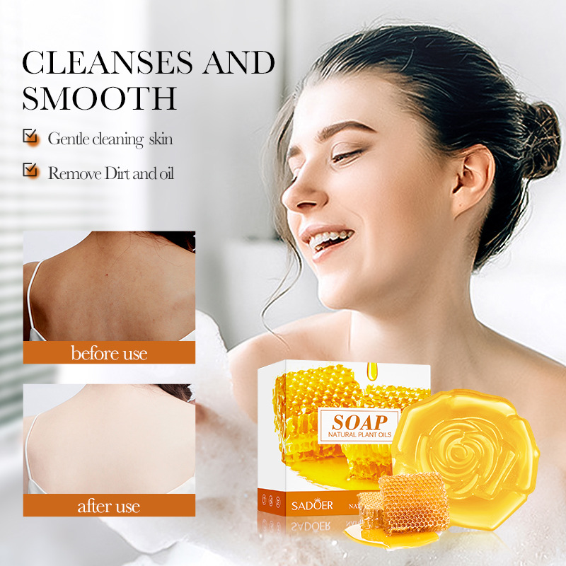 SADOER natural honey essential oil Soap, handmade soap, universal soap for cleansing the body, cross-border export wholesale Item Picture