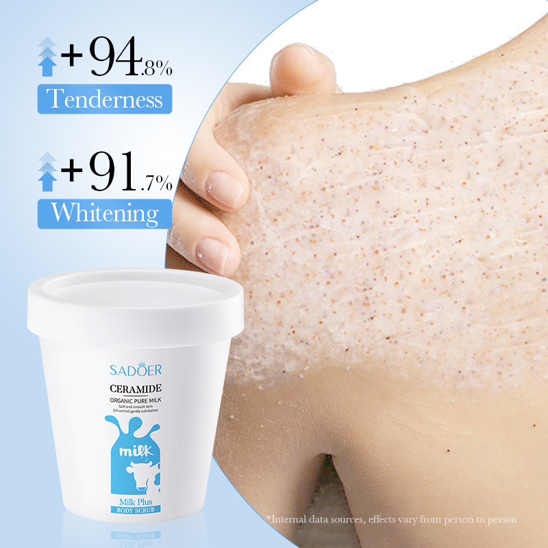 Full English SADOER ceramide milk Body Scrub, Clean and clean scrub, cross-border export wholesale Application Scenario