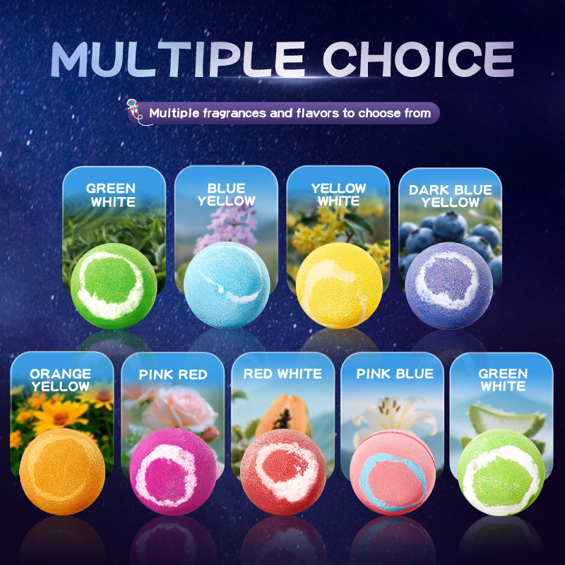 SADOER Planetary Mother Chrysanthemum Scented Bath Salt Balls for body Cleansing, cross-border export wholesale full figure