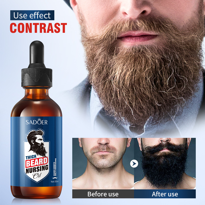 Full-english SADOER Beard Care Oil for hydrating and moisturizing Men's beard Care Essence Cross-border export wholesale Application Scenario