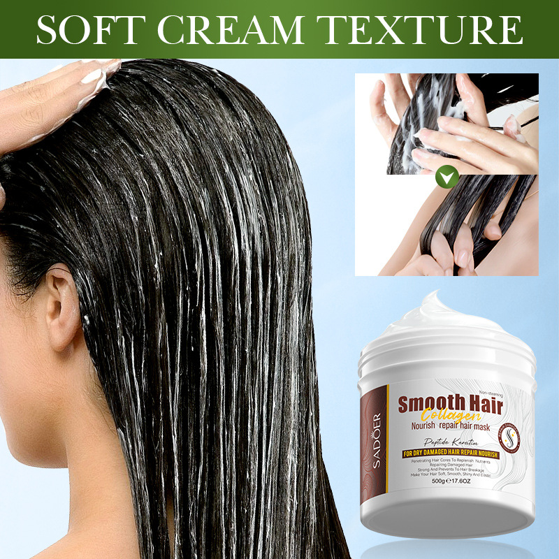 Full English SADOER Collagen Softening, Repairing and Nourishing Hair Care Set Cross-border export wholesale Specification drawing