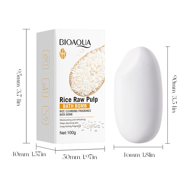 All-english BIOAOUA Rice Purees Moisturizing and Scented Bath Salt Balls, cleaning bath salt balls, cross-border export wholesale Item Picture