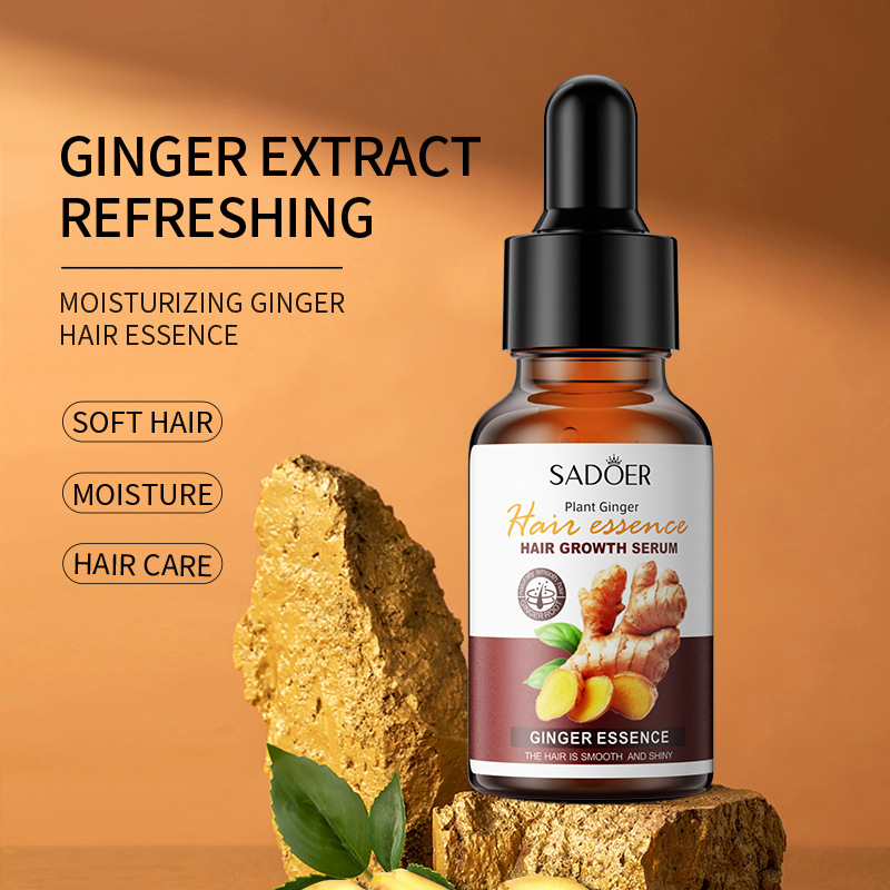 All-english SADOER Ginger Hair Care Liquid for smooth hair Care. Cross-border export wholesale of ginger series Application Scenario