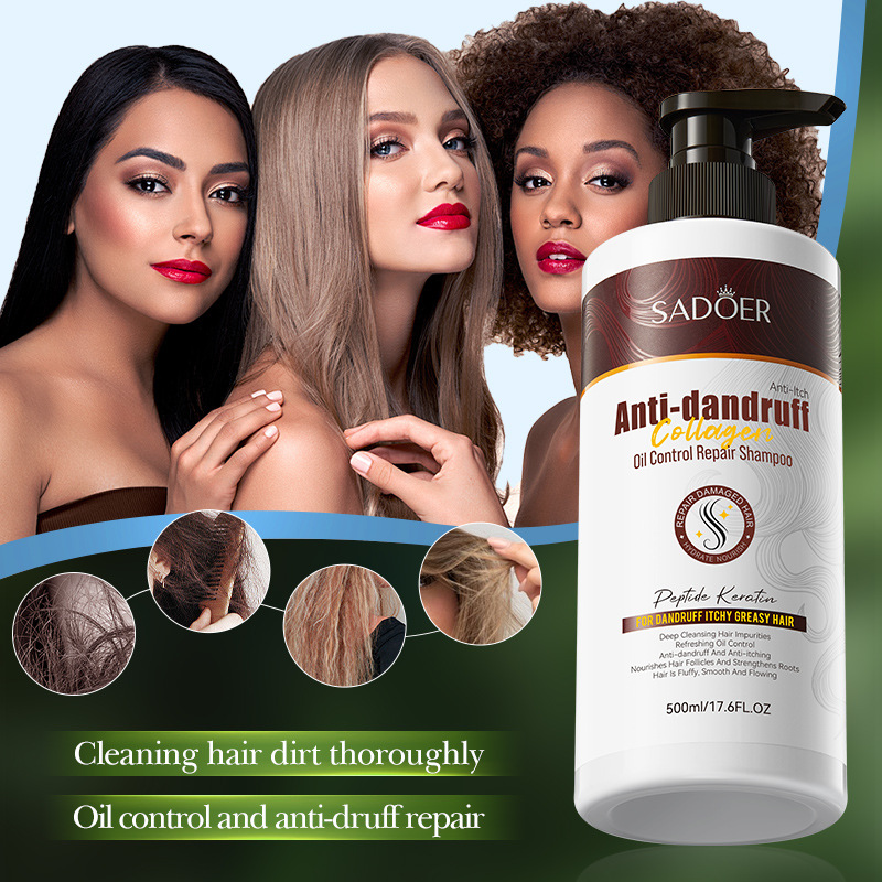 Cross-border wholesale of SADOER Collagen anti-dandruff, oil-control and Repairing Shampoo Application Scenario
