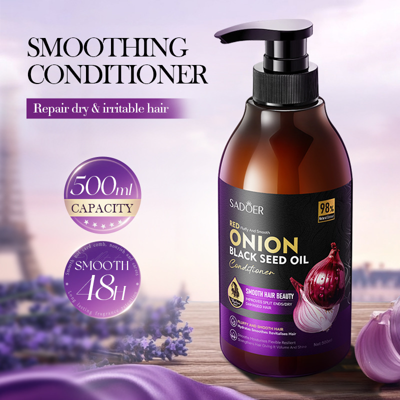 All English SADOER Onion Black Seed Oil Smooth Hair Conditioner, Smooth Hair Conditioner cross-border export wholesale full figure