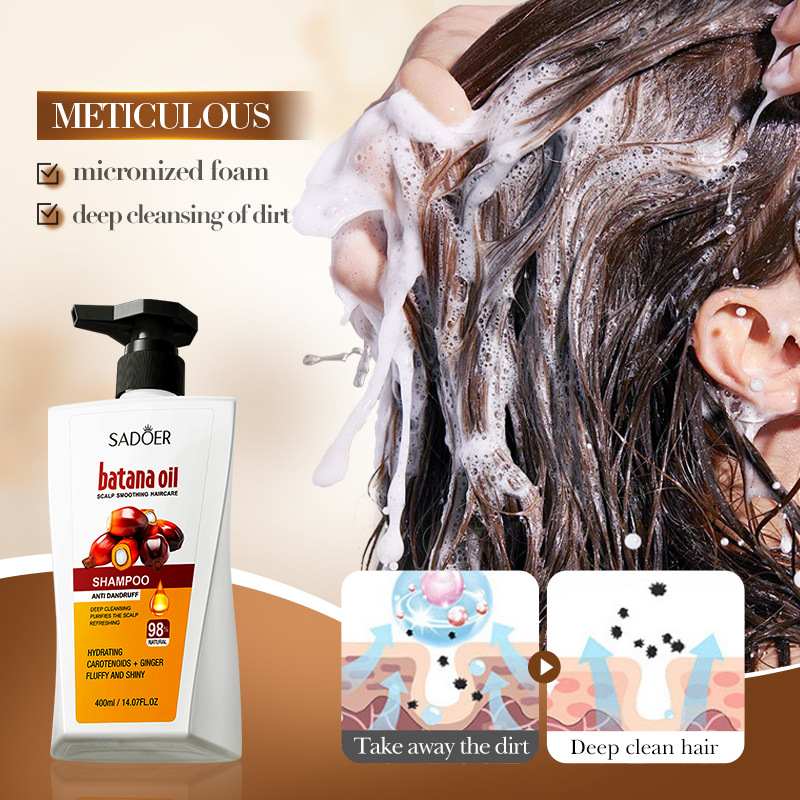 Cross-border export wholesale of SADOER, a full-English scalp soothing hair care shampoo and cleansing shampoo Item Picture