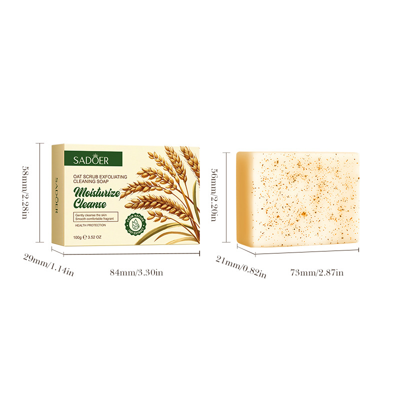 All-english SADOER oat exfoliating Cleansing Soap for Cleansing the body, handmade soap cross-border export wholesale Item Picture