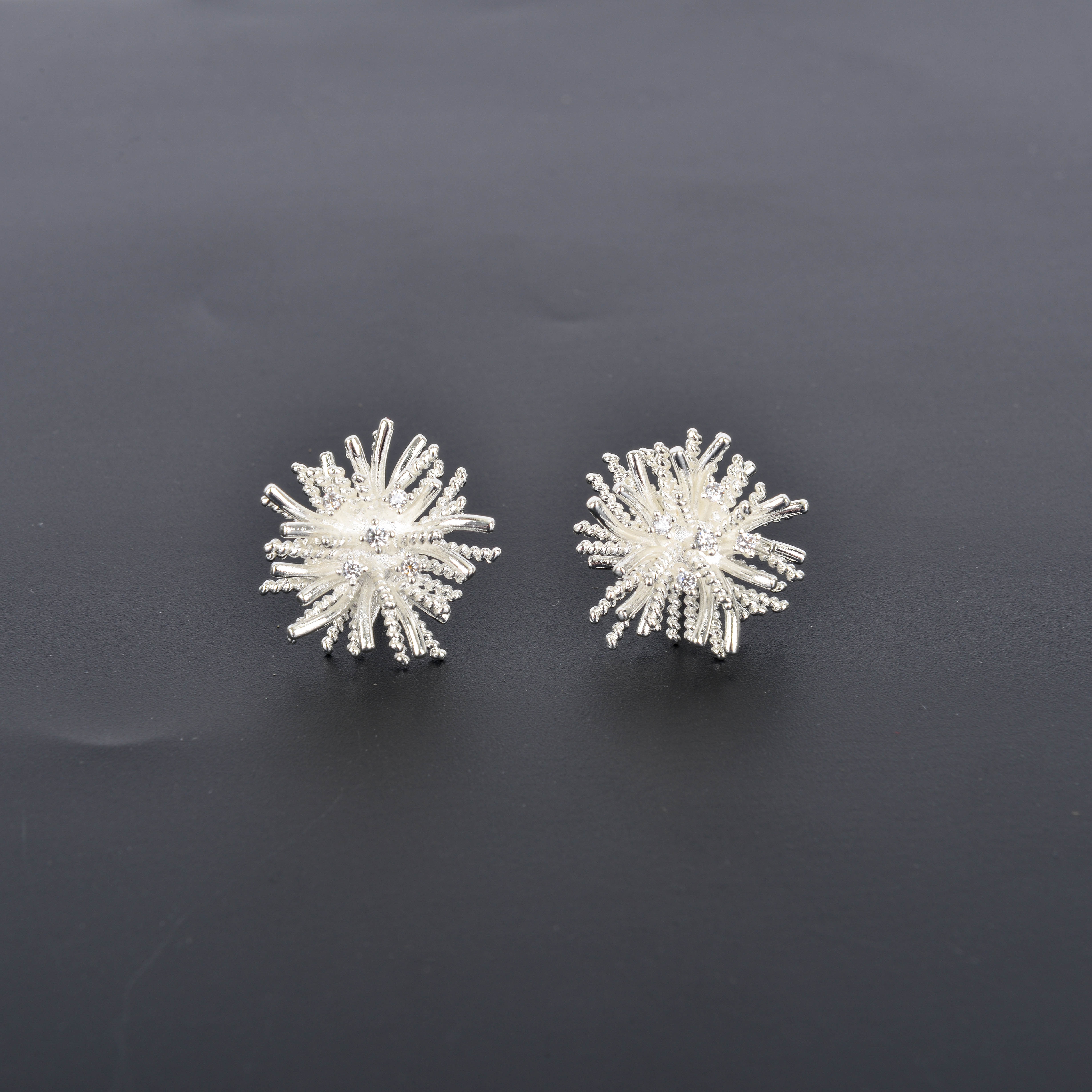 The light luxury and high-end firework dandelion stud earrings exude a unique and exaggerated feminine charm, with a retro and fashionable design Application Scenario