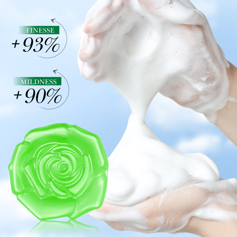 SADOER Aloe Vera essential oil Soap, handcrafted soap, universal soap for cleansing the body, cross-border export wholesale Specification drawing