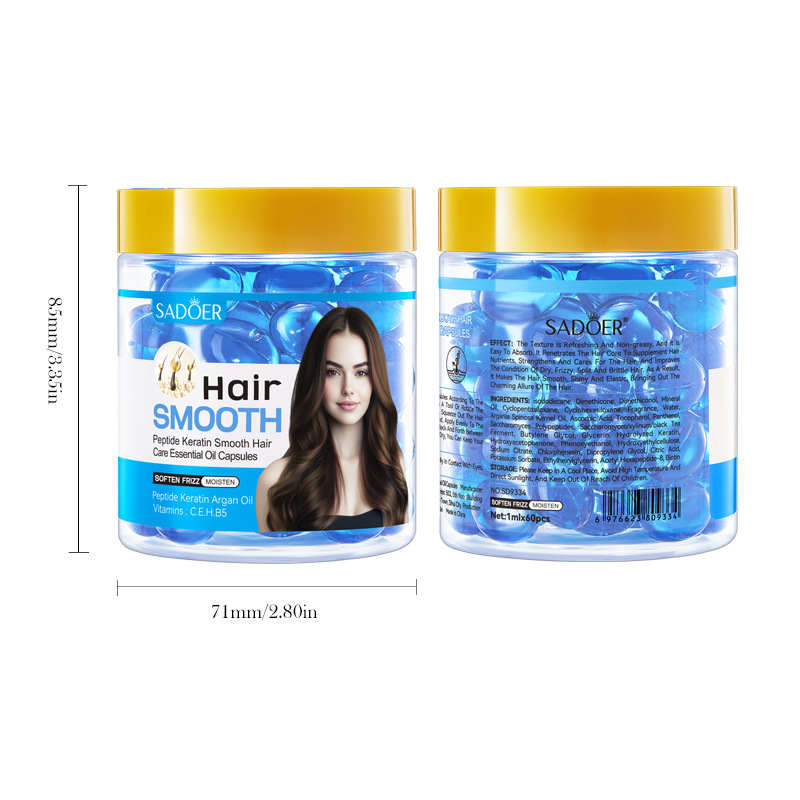 SADOER Peptide Keratin Softening Hair Care Oil Capsules (Foreign Language Version) 1mlx60pcs Item Picture