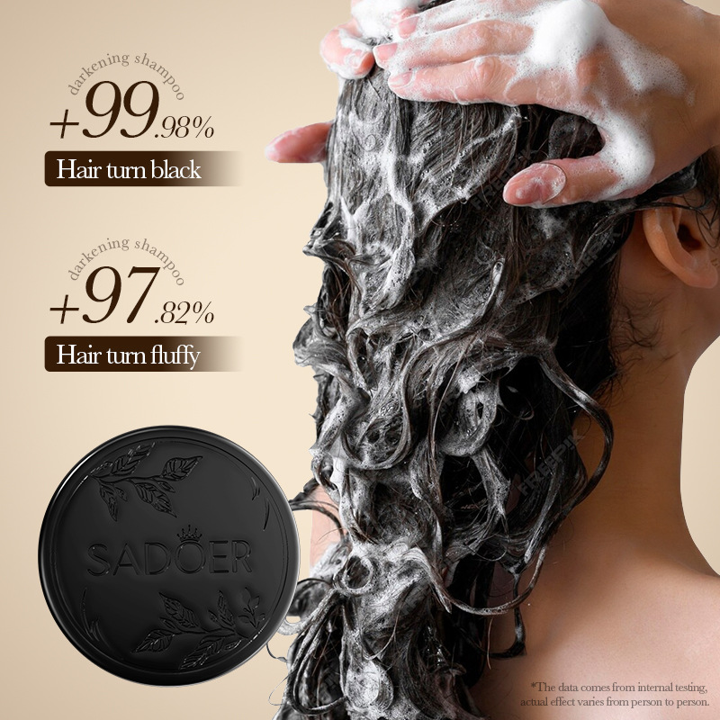 Full English SADOER Polygonum multiflorum Repairing Natural Blackening Hair Soap and Hair Care Conditioner Cross-border export wholesale Item Picture