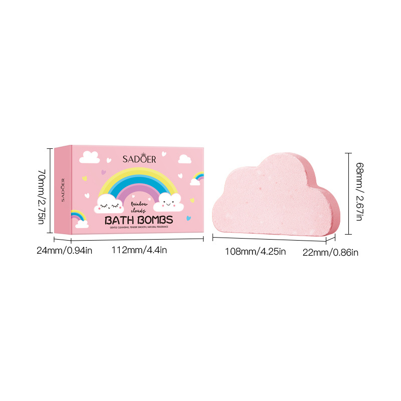 SADOER Rainbow Cloud Bath Salt Balls for deep cleansing of the body, cross-border export wholesale Item Picture