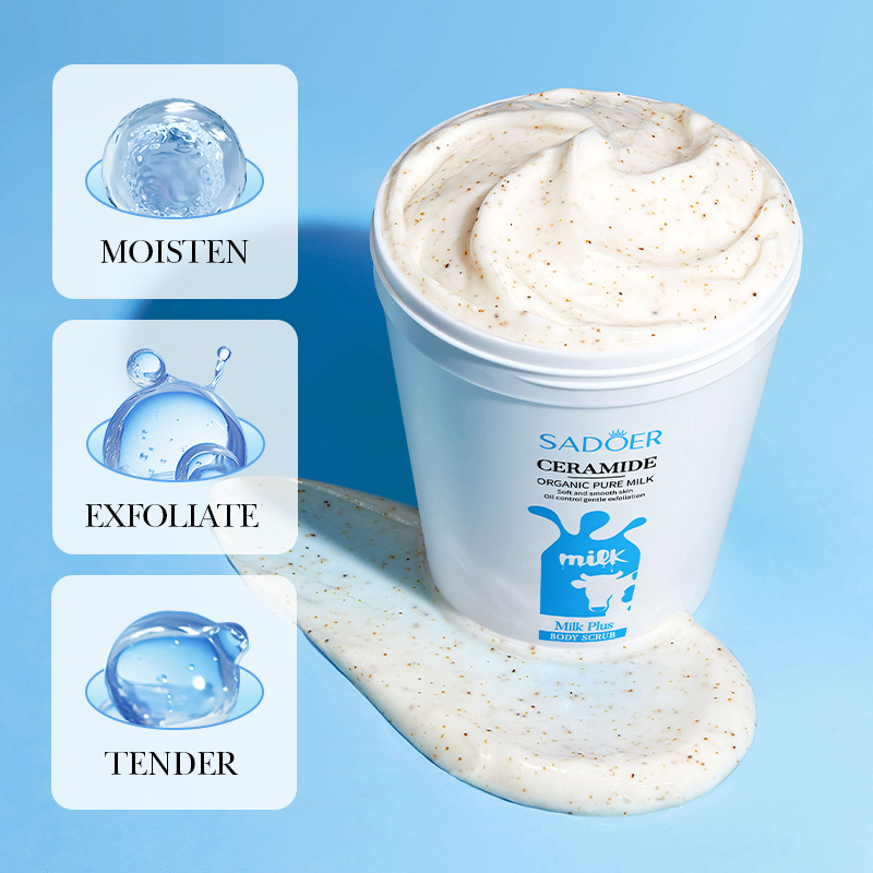 Full English SADOER ceramide milk Body Scrub, Clean and clean scrub, cross-border export wholesale details Picture