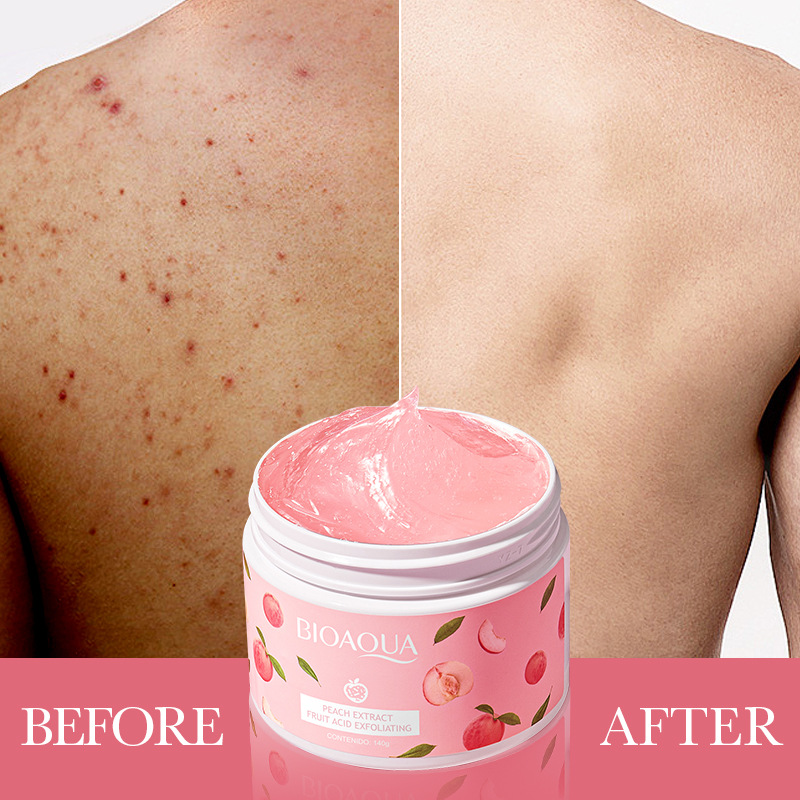 All-english Boquanya Peach Exfoliating Cream 140g Body Cleansing Scrub Cross-border export wholesale Specification drawing