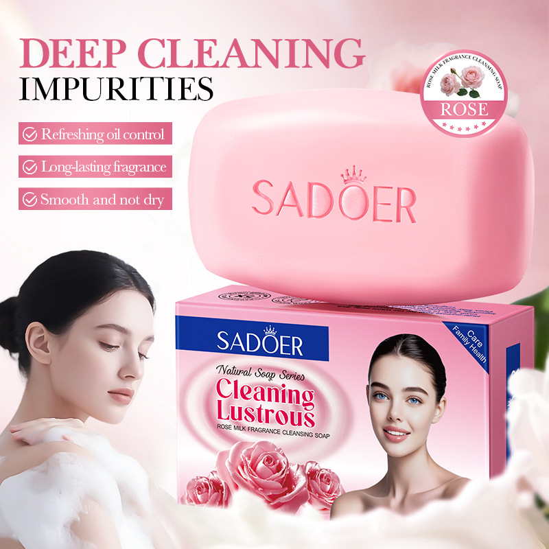 SADOER rose milk Scented Cleansing Soap, handmade soap for cleansing the body, cross-border export wholesale details Picture