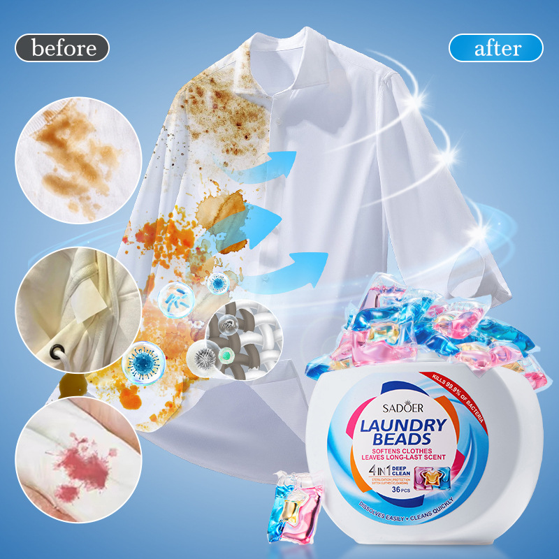 All-english SADOER laundry pods for deep cleaning of clothes and clean laundry liquid, cross-border export wholesale Application Scenario