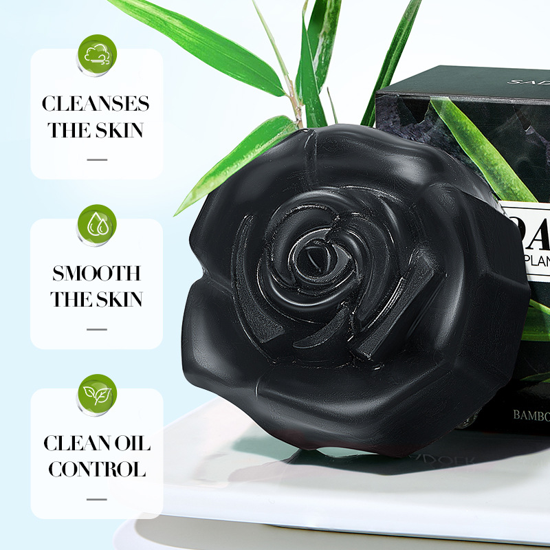 SADOER bamboo charcoal essential oil Soap, handmade soap, universal soap for cleansing the body, cross-border export wholesale details Picture
