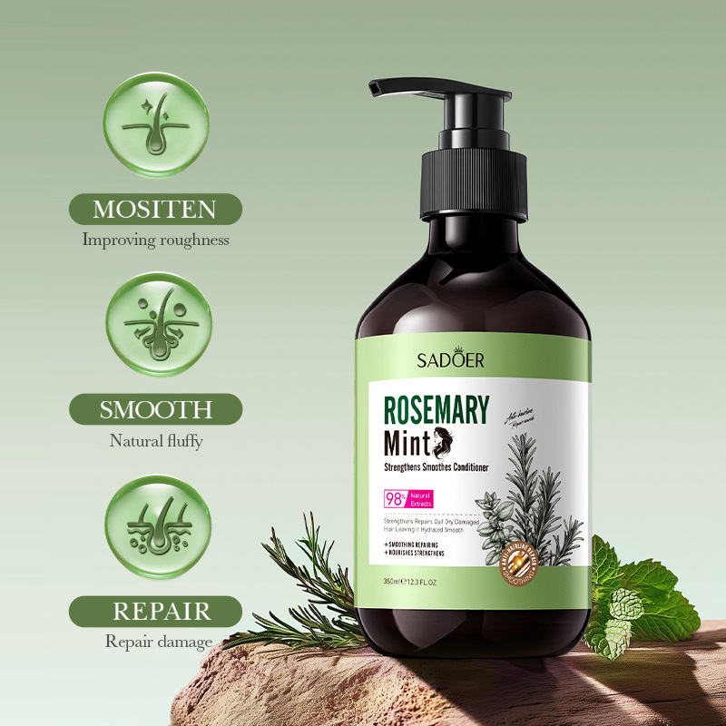 Cross-border export wholesale of the all-English SADOER Mint Rosemary Strong and Smooth Nourishing Hair Conditioner Specification drawing